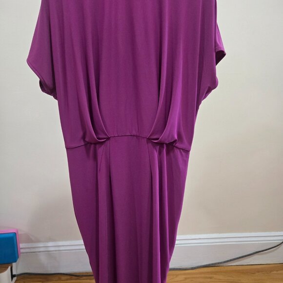Purple-Matte-Jersey Twist front dress-WHBM - Picture 2 of 6